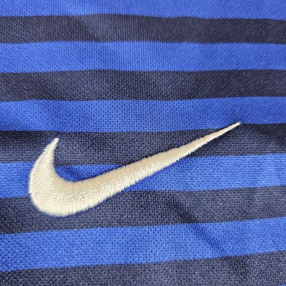Nike Logo Polo Shirt Size XXL Stripe Dri-Fit Stretch Golf Performance CU9858-455 - Picture 5 of 11